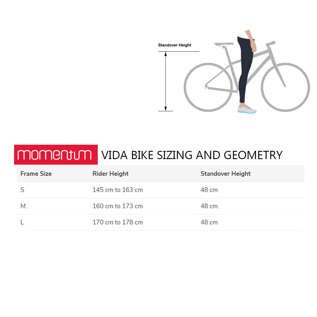 Momentume bike size chart