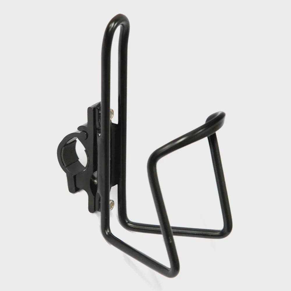 QBP Bottle Cage - Alloy, Black with handlebar mount