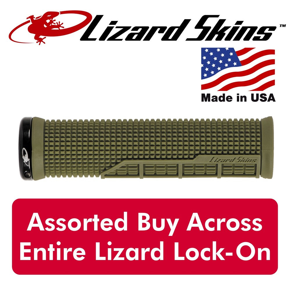 Lizard Skin Grips - Machine - Olive Green