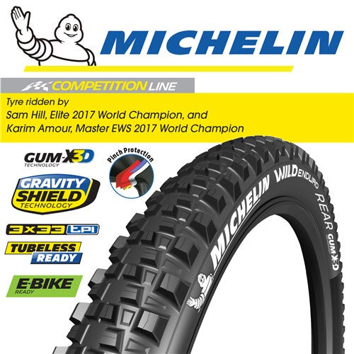 Michelin Wild Enduro Rear Gum-X3D - 27.5"x2.4"