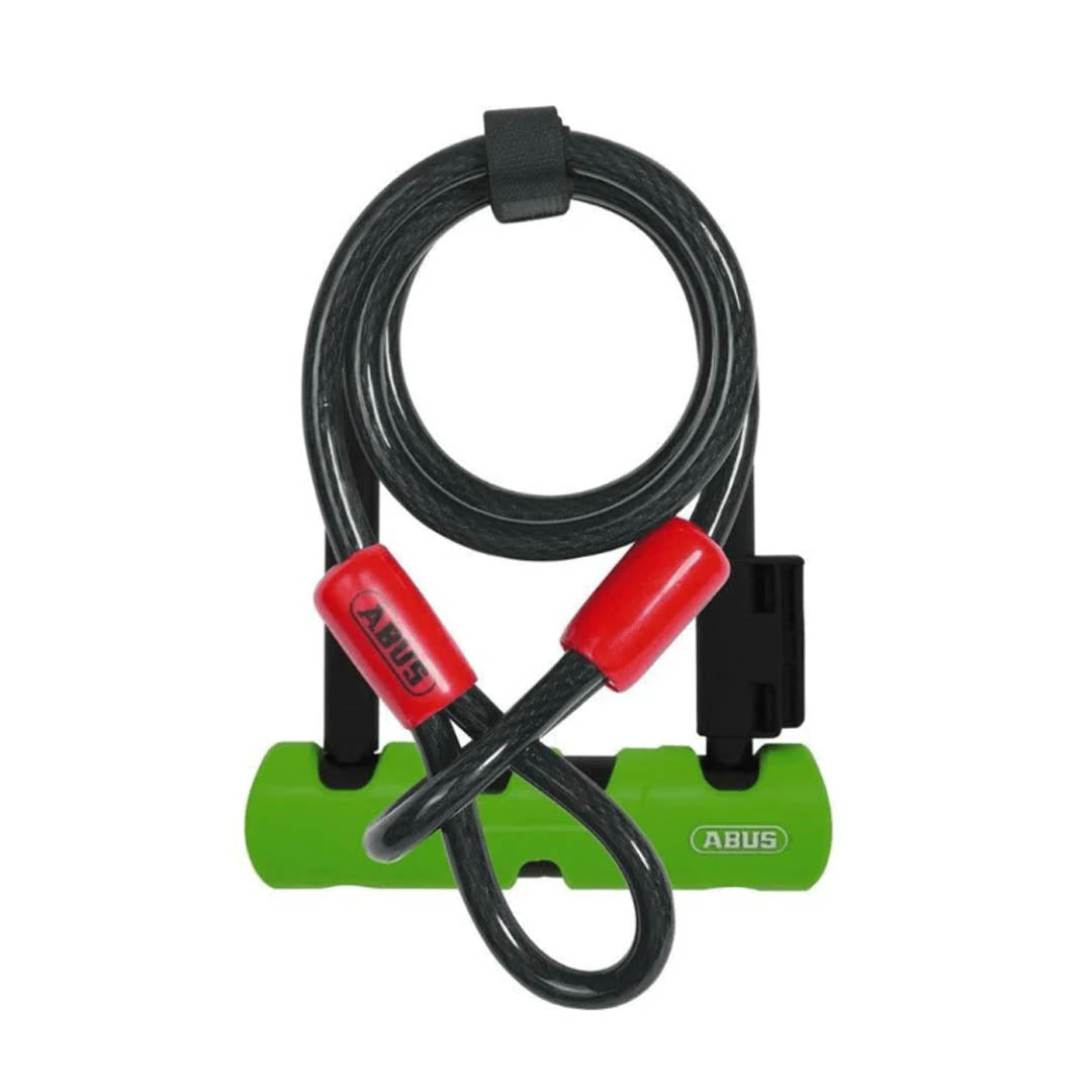 Abus Ultra Mini U Lock with cable extension for double security 