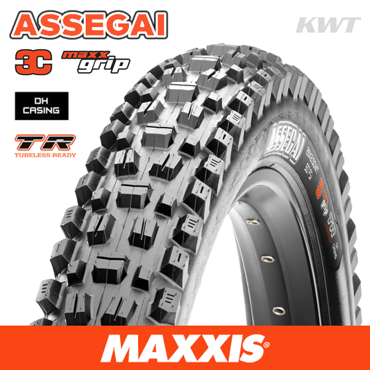 MAXXIS Assegai - 29 X 2.50 - Folding TR - DH 60x2 TPI - 3C MaxxGrip - Black