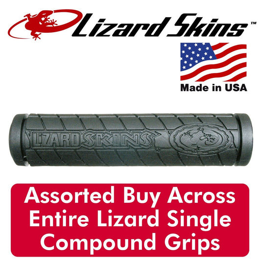Lizard Skin Grips - Single Compound Logo - Black